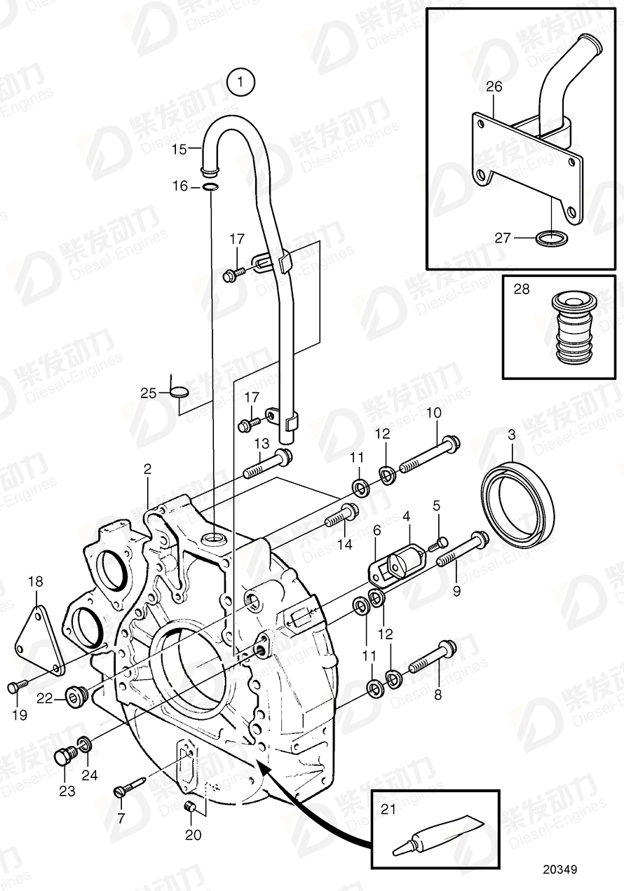 volvo penta Expansion plug 955100 Drawing volvo penta Expansion plug 955100 Drawing